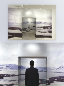 Cristina Gamón. Sea Haze, 2017. Vista en exposición en la Galería Lucía Mendoza. Realizada ex profeso con motivo de la muestra "Unstable Paintings"