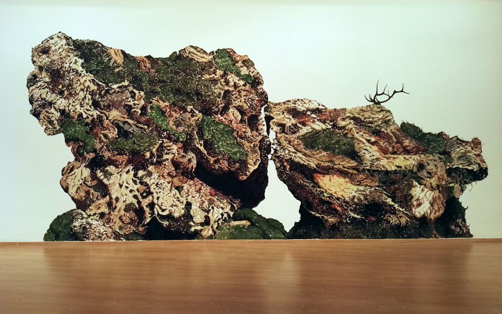 Irene Sánchez Moreno. Injerto. Mural en la sala del Palacio Condes de Gabia (Diputación de Granada). Exposición “Inclemencias", 2016