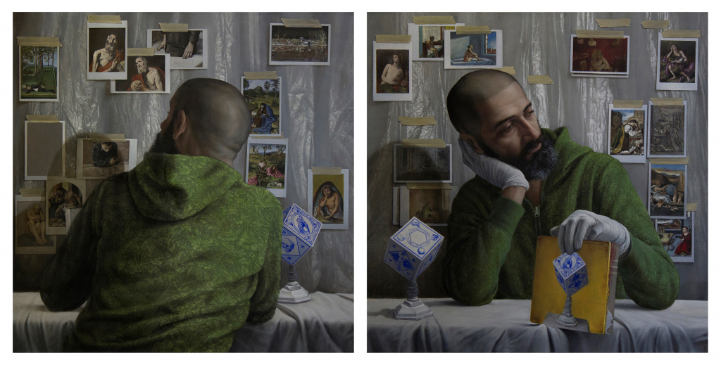 Jesús Herrera Martínez. Melankolsk selvportraet forfra og bagfra, 2017. PORTRAIT NOW 2017