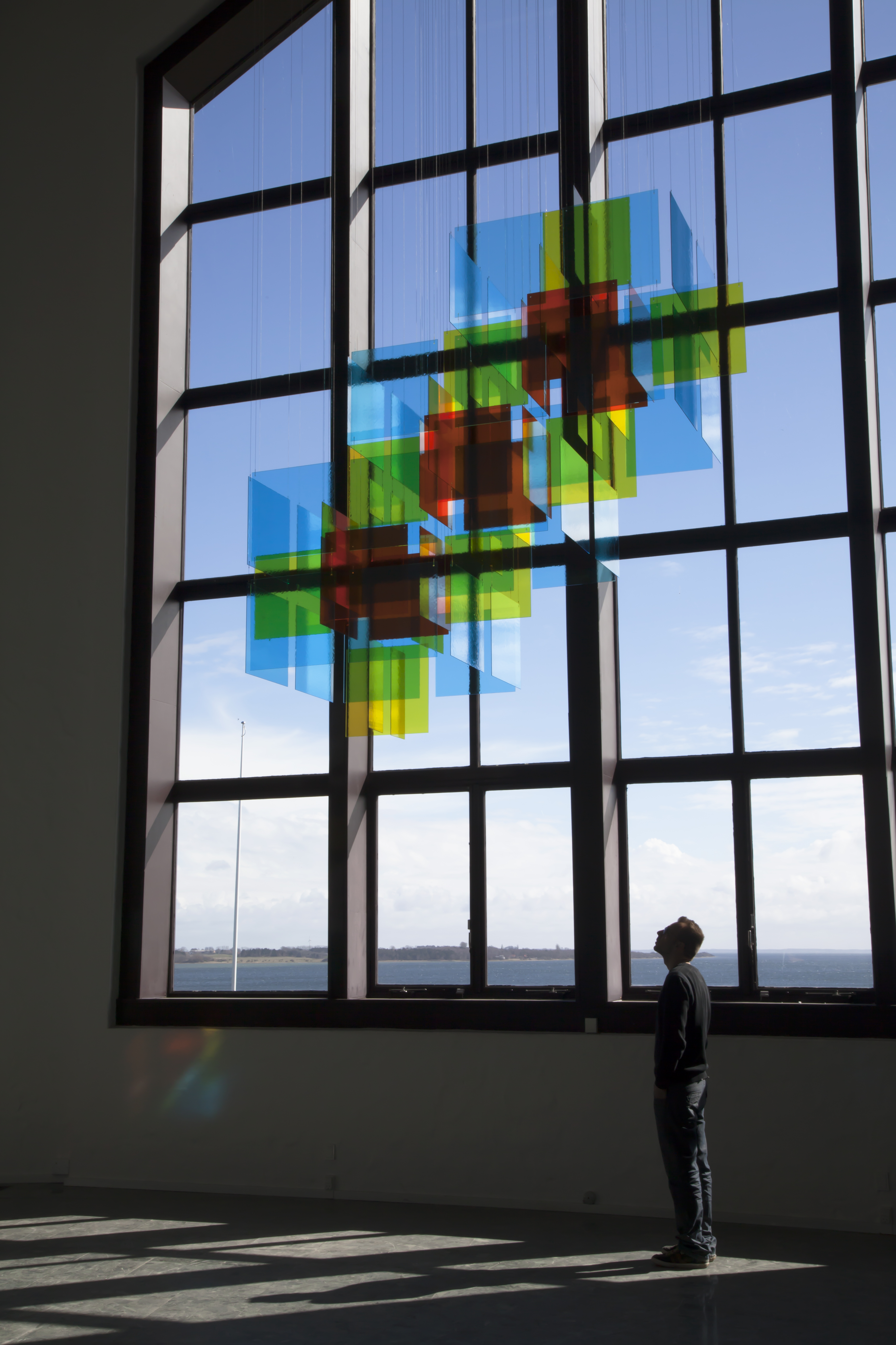 David Magán. Progresión Cúbica II en la exposición Colours en el Hempel Glasmuseum de Dinamarca, en 2015