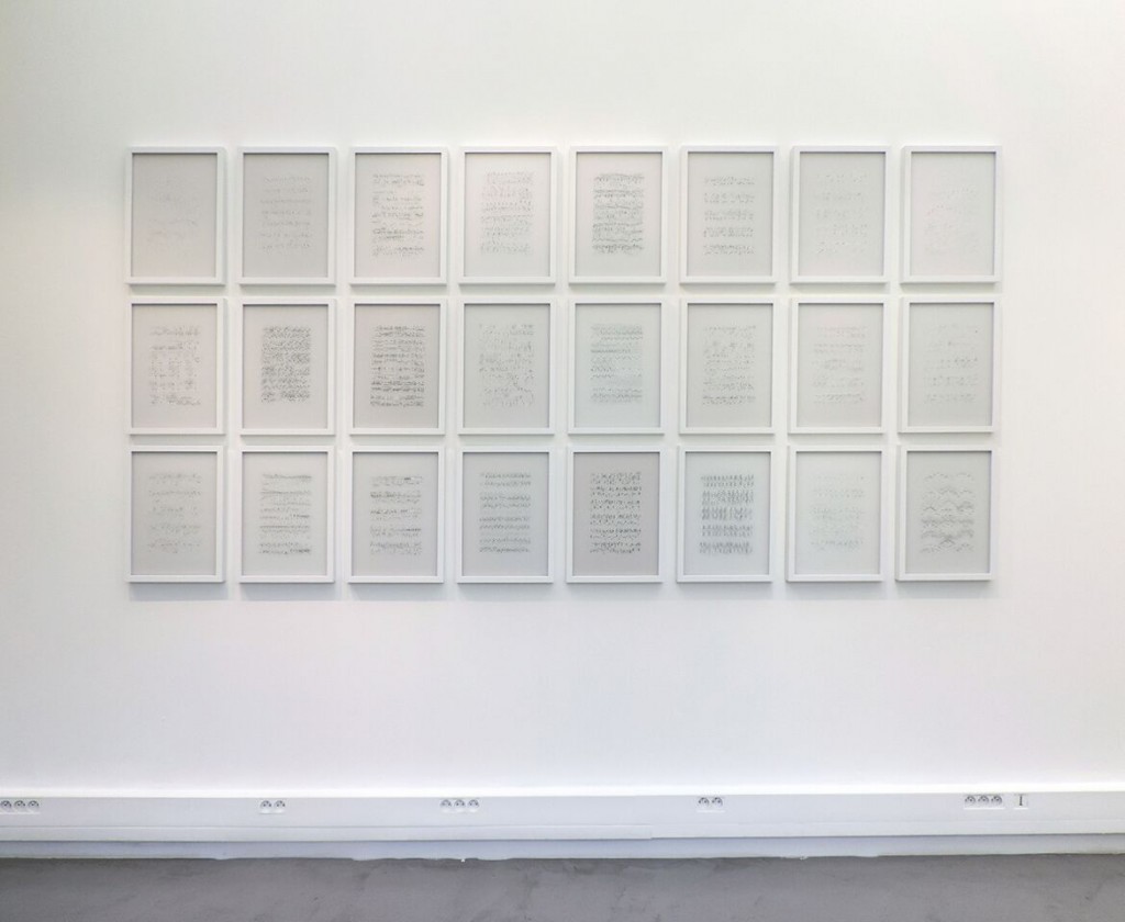 Ana Pérez Ventura. Neumas en la exposición "La mesure du Temps". Cortesía H Gallery
