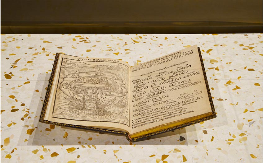 Utopía, de Tomás Moro. Exposición Utopía, M Museum, Lovaina