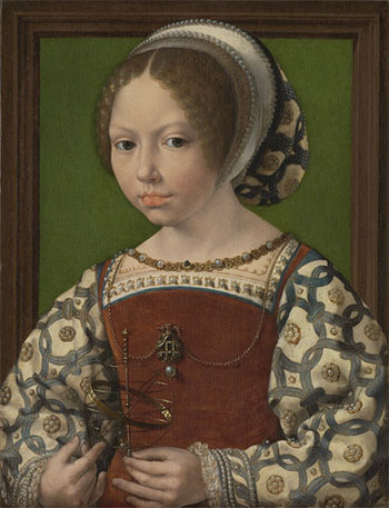 Jan Gossaert, Princesa con esfera armilar (Princess Dorothea of Denmark), c.1530. Londres, National Gallery.