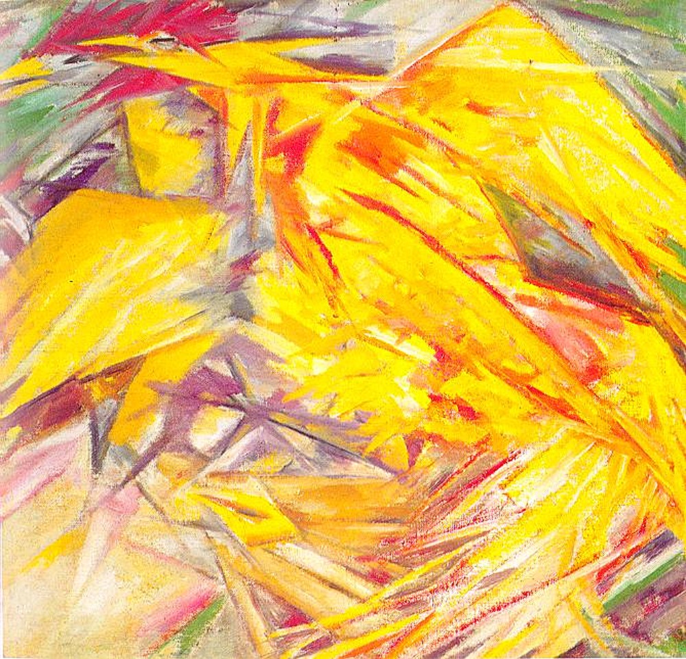 Mikhail Larionov. The Cockerel: A Rayonist Study, 1914