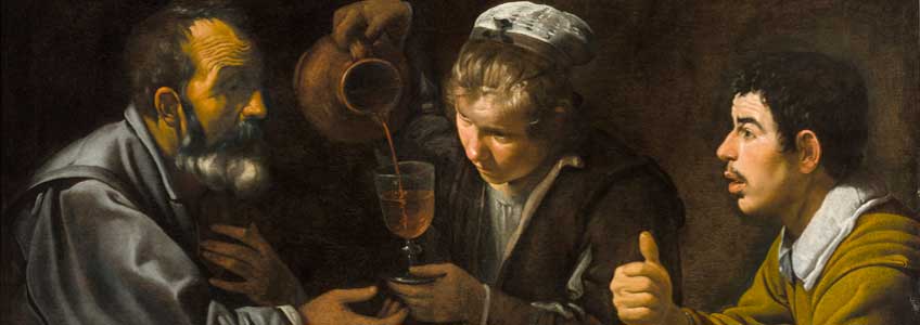 Velázquez. El almuerzo (detalle), 1618-1619. Museo de Bellas Artes de Budapest
