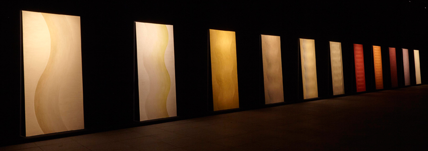 Lee Lozano. Wave paintings, 1969. Vista de sala