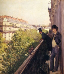 Gustave Caillebotte. Un balcón, bulevar Haussmann, 1880. Colección privada © Paris, Comité Caillebotte