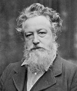 William Morris fotografiado por Emery Walker, hacia 1887. Museo Nacional de Artes Decorativas, Madrid