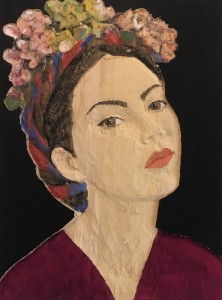Stephan Balkenhol. Lady with flowers on head, 2017