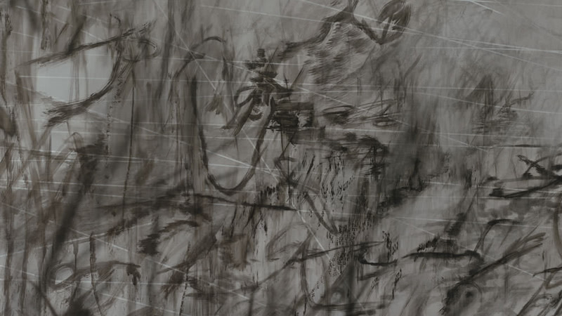 Julie Mehretu Invisible Sun (algorithm 7, spell form), 2015. Cortesía de la artista y Marian Goodman Gallery, Nueva York. © Julie Mehretu