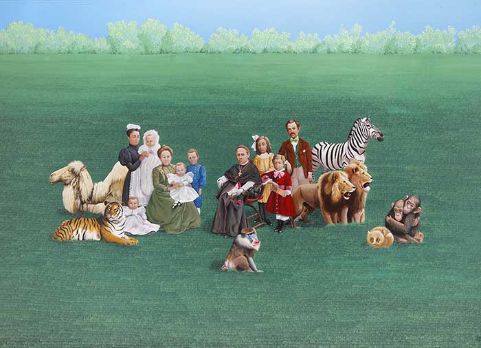 Isabel Villar. Familia del obispo, 1974