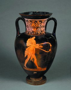 Pintor de Berlin. Ánfora: citarista, hacia 480-470 a.C. © RMN-Grand Palais, Musée du Louvre. Foto: Hervé Lewandowski