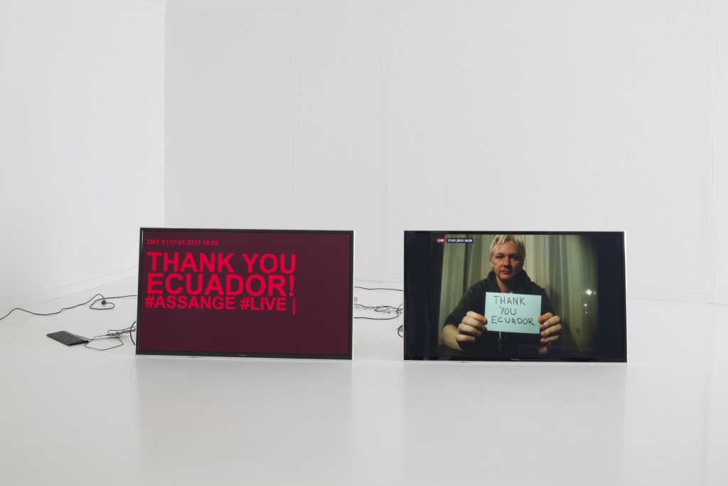Helmhaus Zurich. Delivery for Mr. Assange, 2014 Cortesía de Helmhaus Zurich, Mancia/Bodmer y FBMstudio