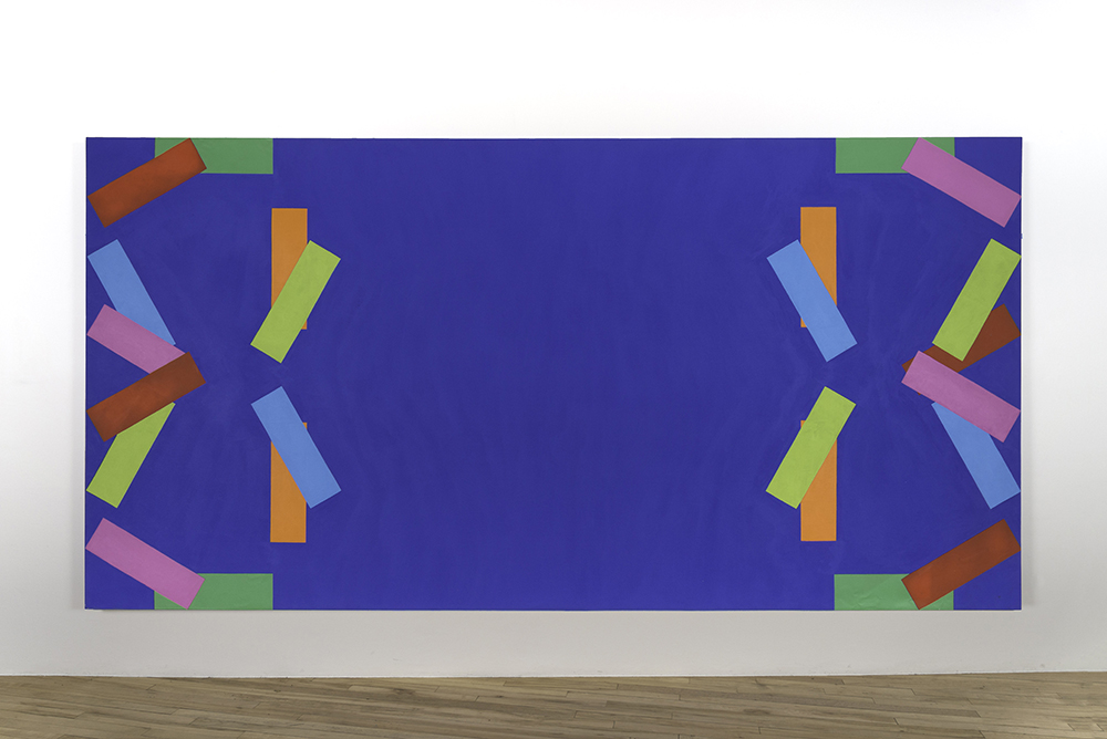 Rosemarie Castoro. Blue Red Gold Pink Green Yellow Y Bar, 1965