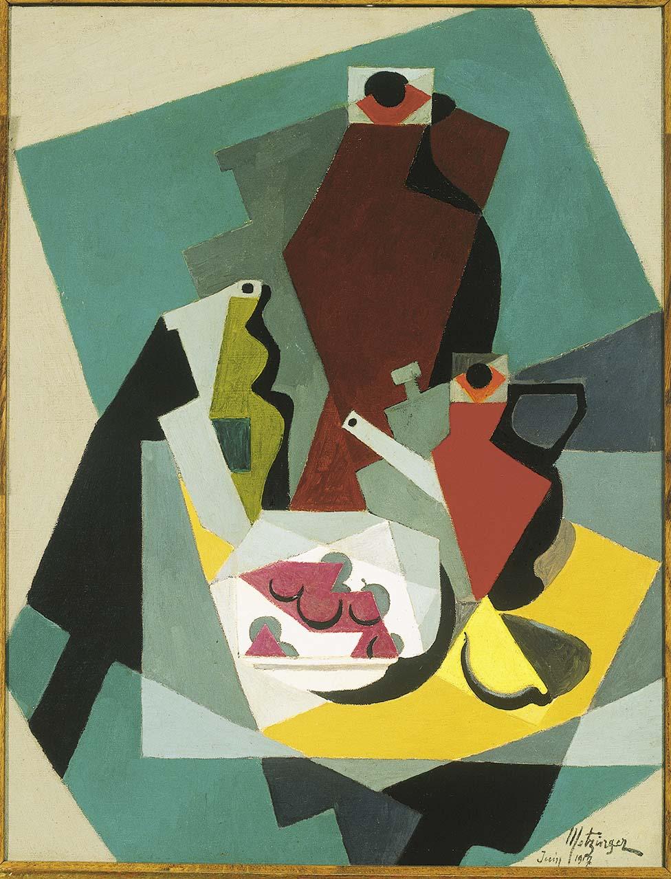 Jean Metzinger, Nature morte avec fruits et pitcher, 1917. © Jean Metzinger, VEGAP, Madrid, 2017. Imagen, Cortesía de Fundación Telefónica © Fernando Maquieira