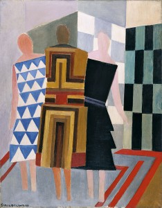 Sonia Delaunay-Terk. Vestidos simultáneos (Tres mujeres, formas, colores), 1925. Museo Thyssen-Bornemisza