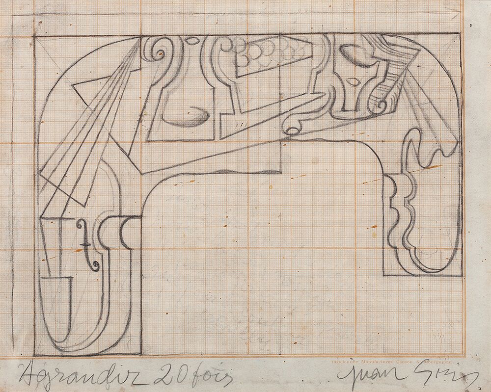 Juan Gris. Composición para cuadro Flamenco, 1921-1923. Galería Guillermo de Osma