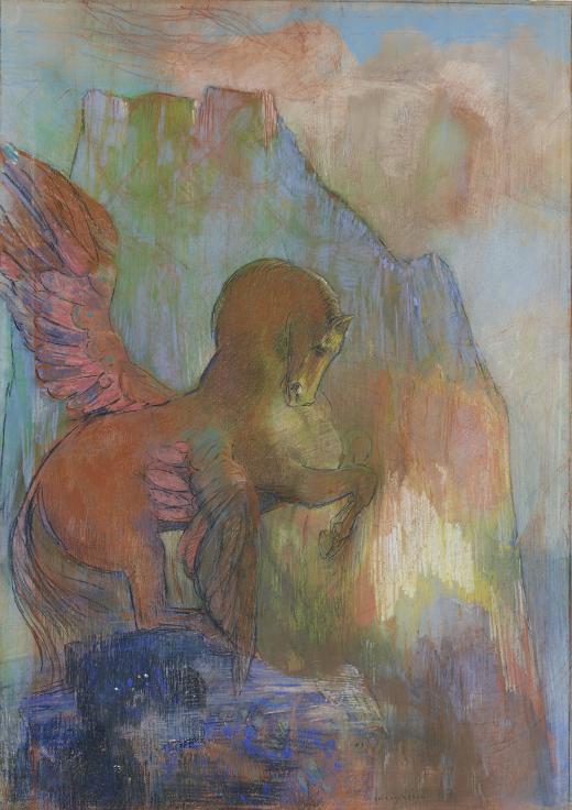 Odilon Redon. Pegaso, hacia 1895-1900