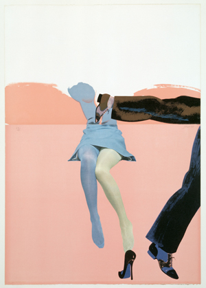 Allen Jones. Life Class B (Touching Shoe, Pink), 1968. Cortesía de British Council Collection