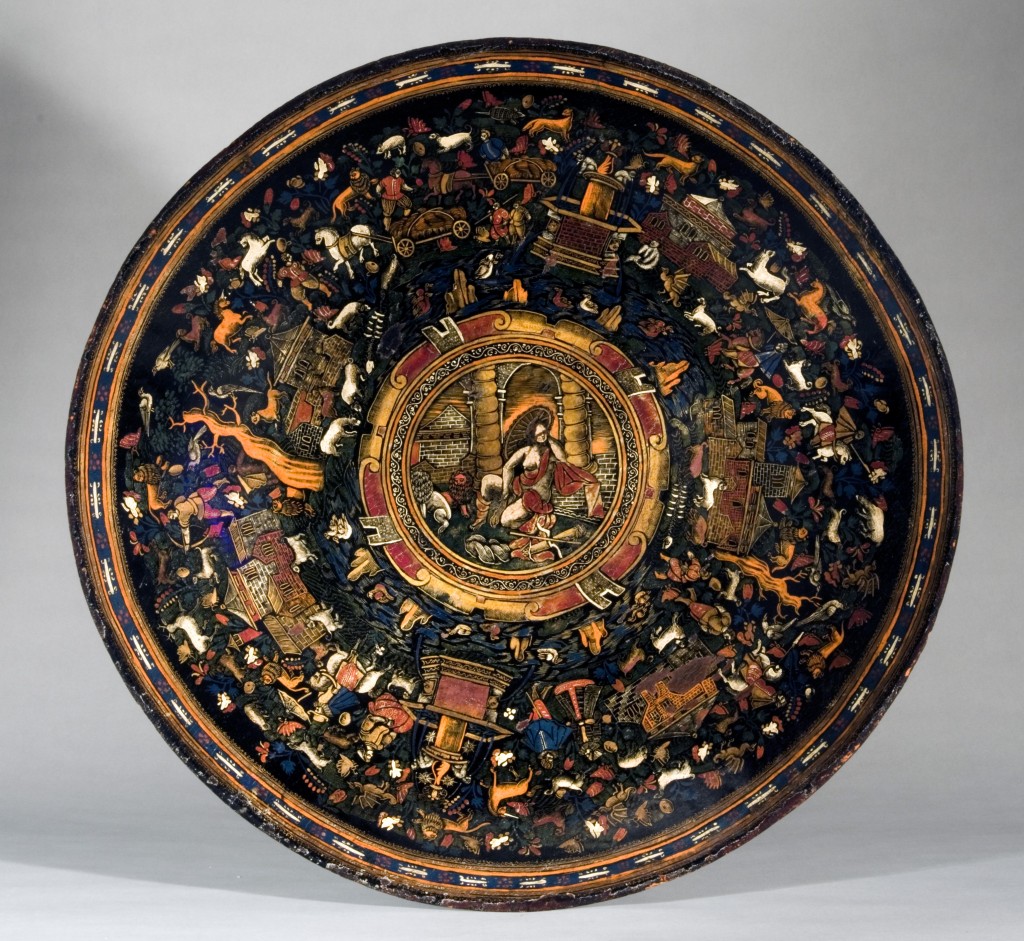 Batea. Peribán, Michoacán, México, hacia 1650. Nueva York, The Hispanic Society of America