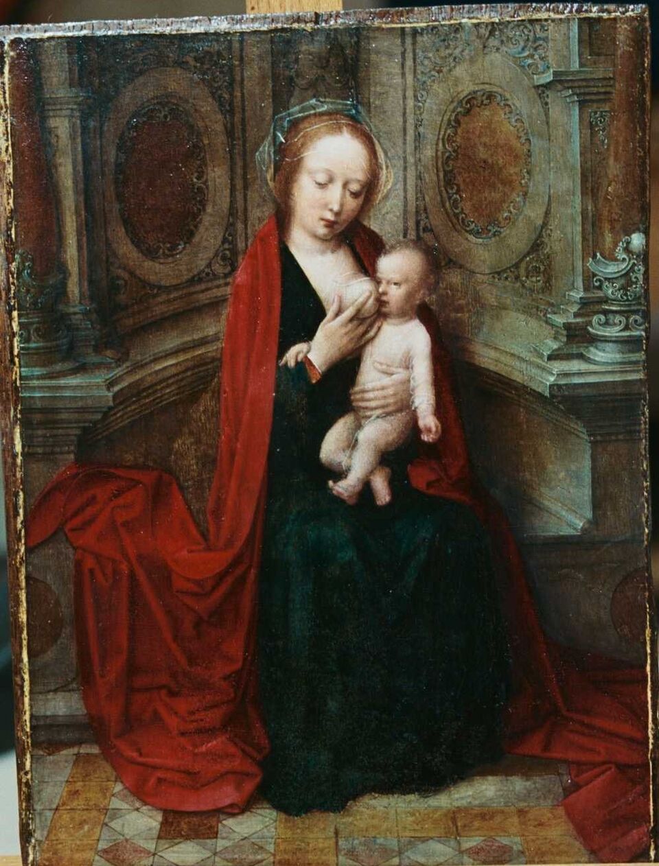 Adriaen Isenbrant. Virgen de la leche. Museo Lázaro Galdiano