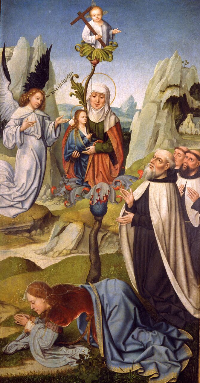 Maestro Johannes. La visión de la descendencia de santa Emerencia en Monte Carmelo, primer tercio del s XVI. © Museo Lázaro Galdiano