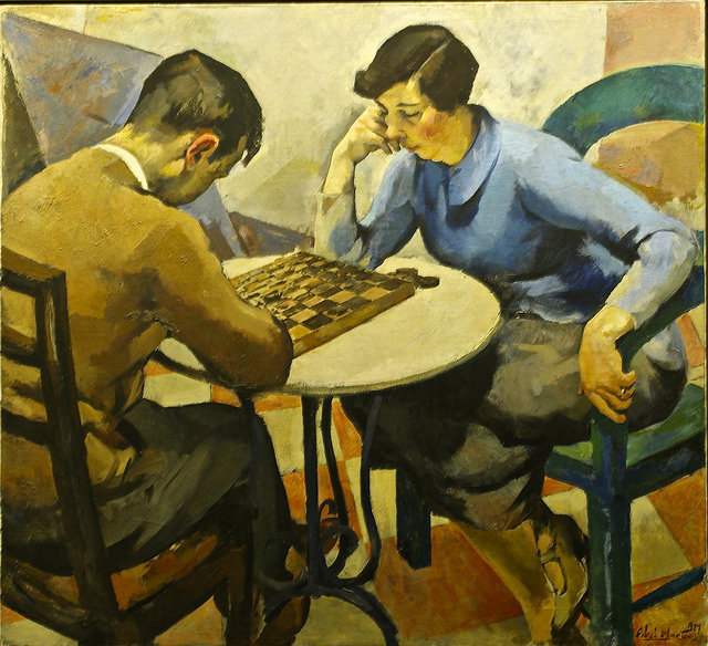 Abel Manta. Juego de damas, 1927. Museu Nacional de Arte Contemporânea do Chiado