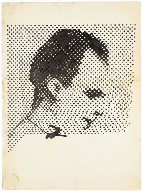 Sigmar Polke. Raster Drawing (Portrait of Lee Harvey Oswald), 1963