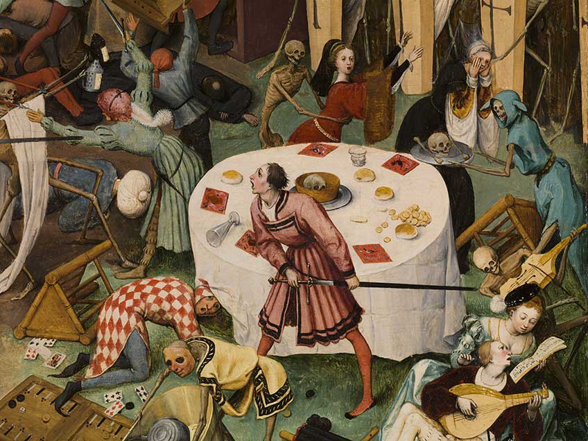 Pieter Bruegel el Viejo. El triunfo de la Muerte, 1562 – 1563. Detalle de la obra tras la restauración. Museo Nacional del Prado, Madrid