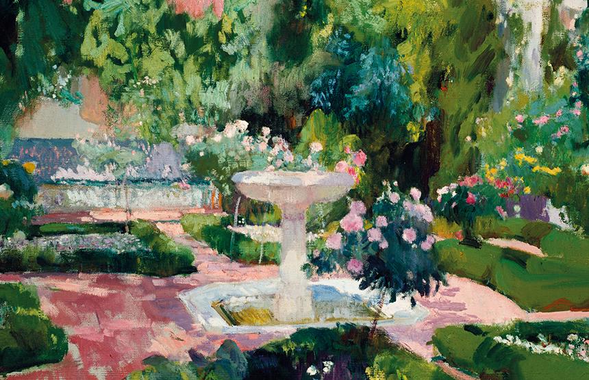 Joaquín Sorolla. Fuente y rosal de la casa Sorolla. Museo Sorolla
