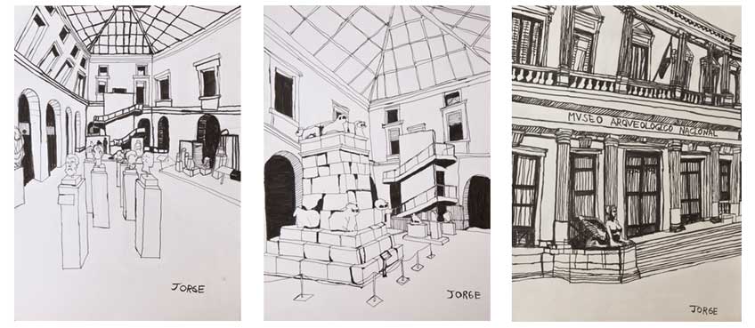 Miradas sobre Madrid. Exposición y subasta solidaria de Arte Down. Obra de Jorge Bermejo. Museo Arqueológico, Madrid