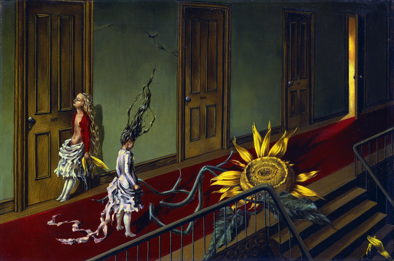 Dorothea Tanning. Pequeña serenata nocturna (Eine Kleine Nachtmusik), 1943. © Tate, London 2015 © The Estate of Dorothea Tanning / ADAGP, Paris/ VEGAP, Málaga, 2016.