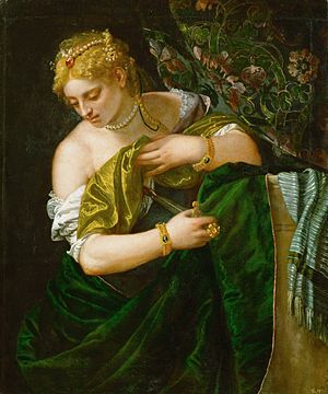Veronés. Lucrecia, 1580-1583. Kunsthistorisches Museum, Viena