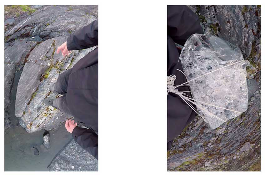 Circuitos de Arte Plásticas de la Comunidad de Madrid. Miguel S. Bastida. Walk like a glacier, 2016 - 2017 Site-specific performance, fotografías, vídeo, documentación y libro