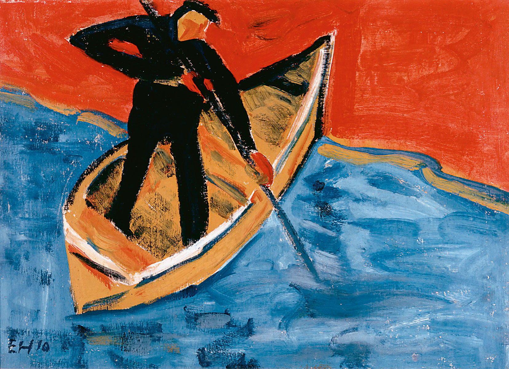 Erich Heckel. Elgernder Mann, 1910