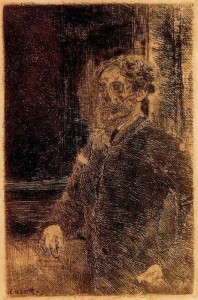 James Ensor. Autorretrato, 1889