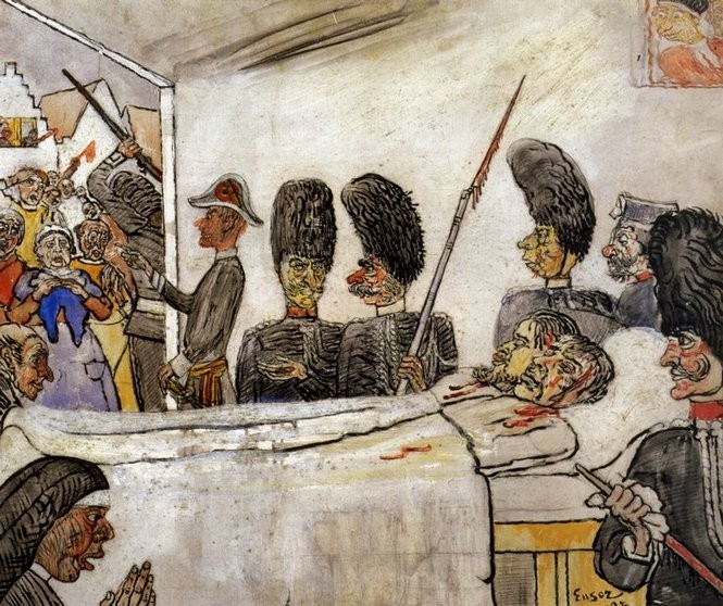 James Ensor. Los gendarmes, 1888