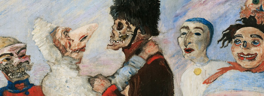 James Ensor. Squelette arrêtant masques
