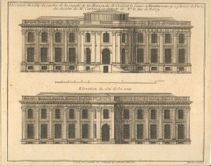 Alzado del Hôtel Crozat, 1700-1702