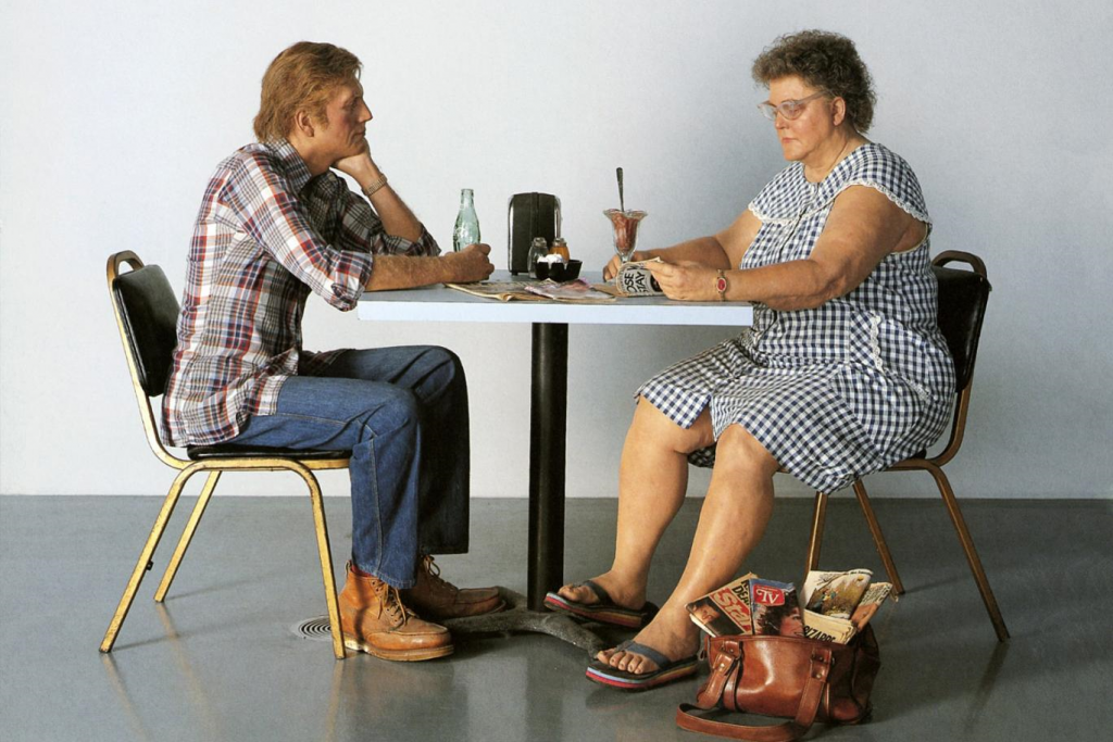 Duane Hanson. Self portrait with model, 1979