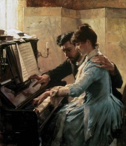 Edelfelt. Al piano, 1884