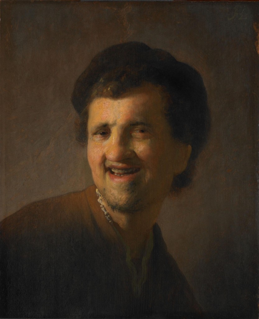 Rembrandt. Autorretrato riéndose, 1629-1630