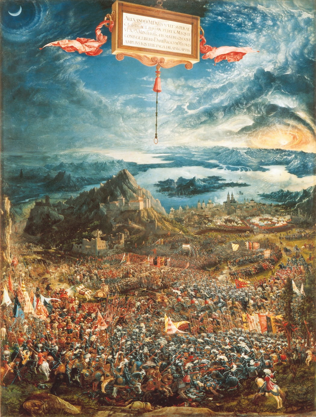 Albrecht Altdorfer. La batalla de Alejandro Magno, 1529