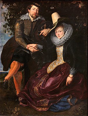 Rubens. Autorretrato con su esposa Isabel Brant, hacia 1609-1610. Alte Pinakothek, Munich