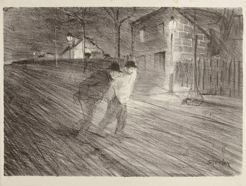 Steinlen. La Rue Caulaincourt, 1896