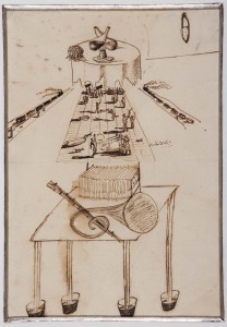 Salvador Dalí, André Breton, Gala y Valentine Hugo. Cadáver exquisito, 1932. Museo Reina Sofía