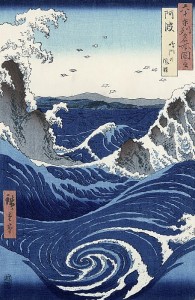 Hiroshige. Los remolinos de Awa, 1885