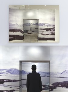 Cristina Gamón. Sea Haze, 2017. Vista en exposición en la Galería Lucía Mendoza. Realizada ex profeso con motivo de la muestra "Unstable Paintings"