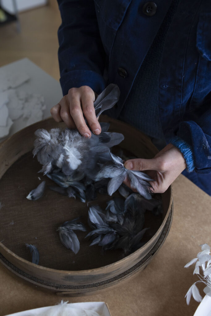 Estelle García Blanco. Trompe l´oeil de palomas, 2023. Fotografía: Mathilde van Nuffel