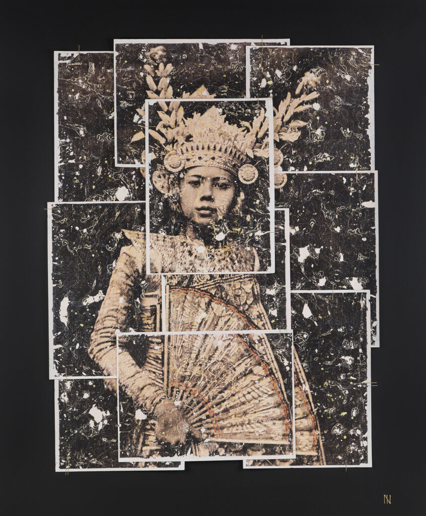 Marta Fàbregas. Colonizada nº 60, 2019. Bailarina balinesa con el tradicional Legong, Indonesia, 1929